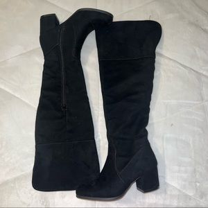 black thigh high boots